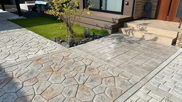 石畳風のアプローチ