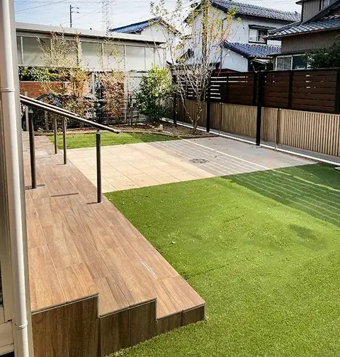 フェンス・芝・植栽の施工事例（3枚目）