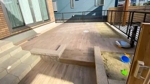 デッキ・テラス・タイル・石張りの施工事例（12枚目）