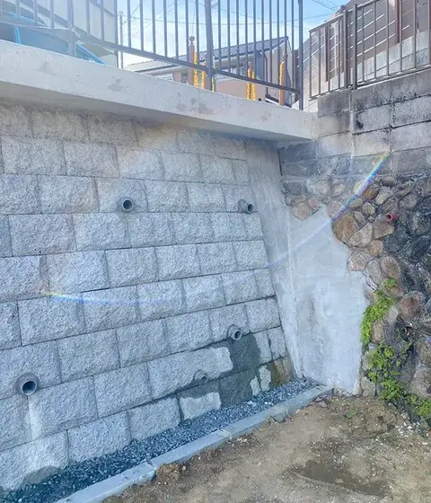 兵庫県の擁壁・ブロックの施工事例（5枚目）