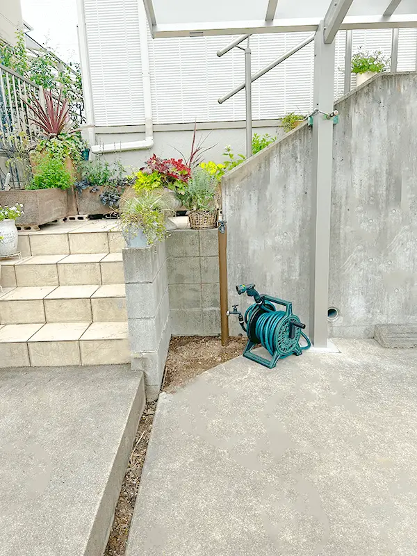カーポート・立水栓の施工事例(1枚目)