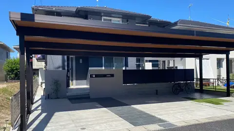 愛知県のカーポート・駐車場・土間の施工事例（2枚目）