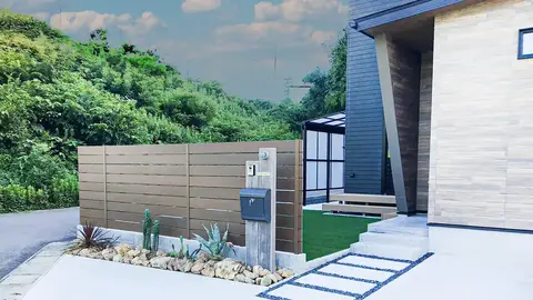 三重県の門柱・門塀・駐車場・土間の施工事例（4枚目）