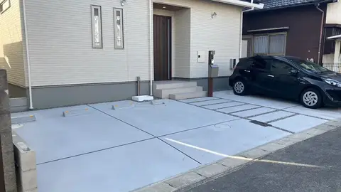 愛知県のフェンス・駐車場・土間の施工事例