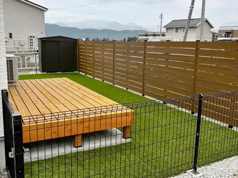 長野県のデッキ・テラス・ドッグランの施工事例