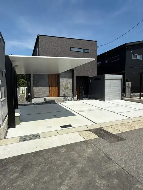 岐阜県のカーポート・デッキ・テラス・タイル・石張りの施工事例