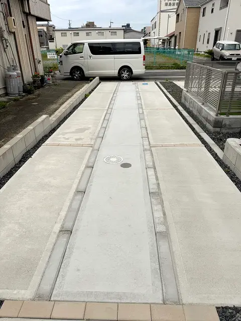 愛知県の駐車場・土間・砂利・防草の施工事例