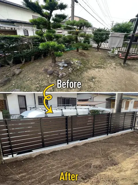 愛知県のフェンスの施工事例（2枚目）