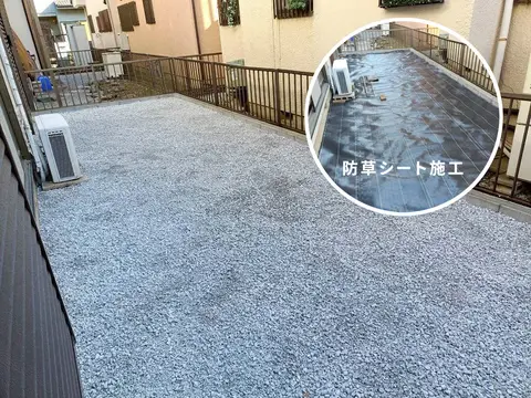 埼玉県の砂利・防草の施工事例（2枚目）